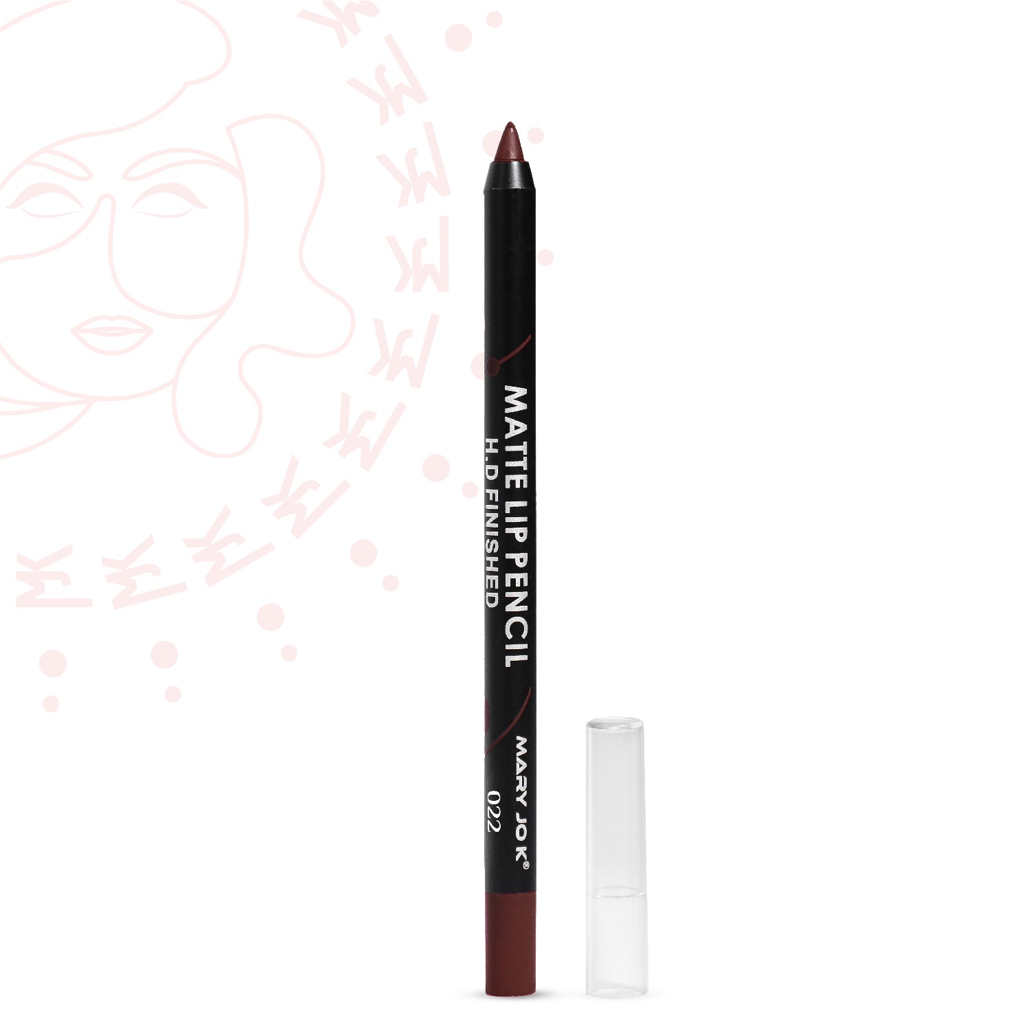 Matte Lip Pencil H.D Finishing shades 22 Dark Brown