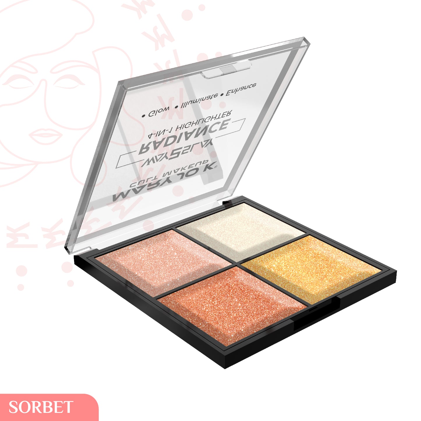 Radiance 4 in 1 Highlighter Palette