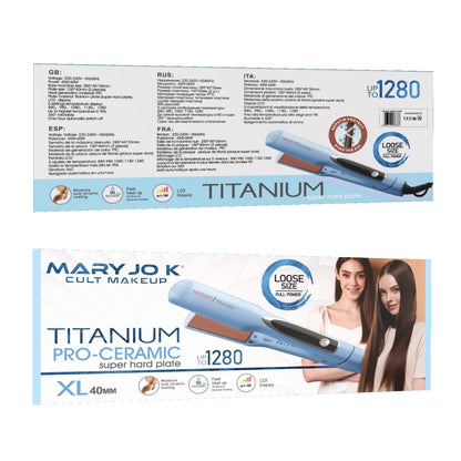 Titanium Pro Ceramic Super Hard Plate Straightener- XL 40mm CE